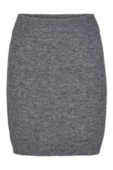 HUNKØN Adriana Knit Skirt Skirts Grey Melange