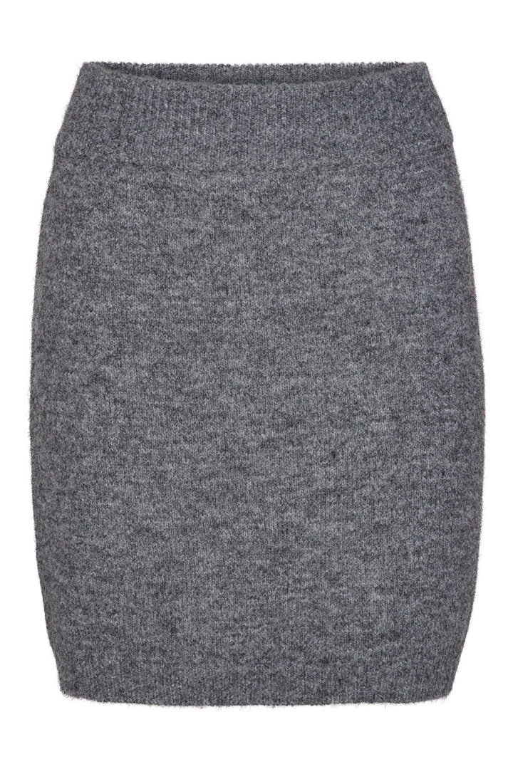 HUNKØN Adriana Knit Skirt Skirts Grey Melange