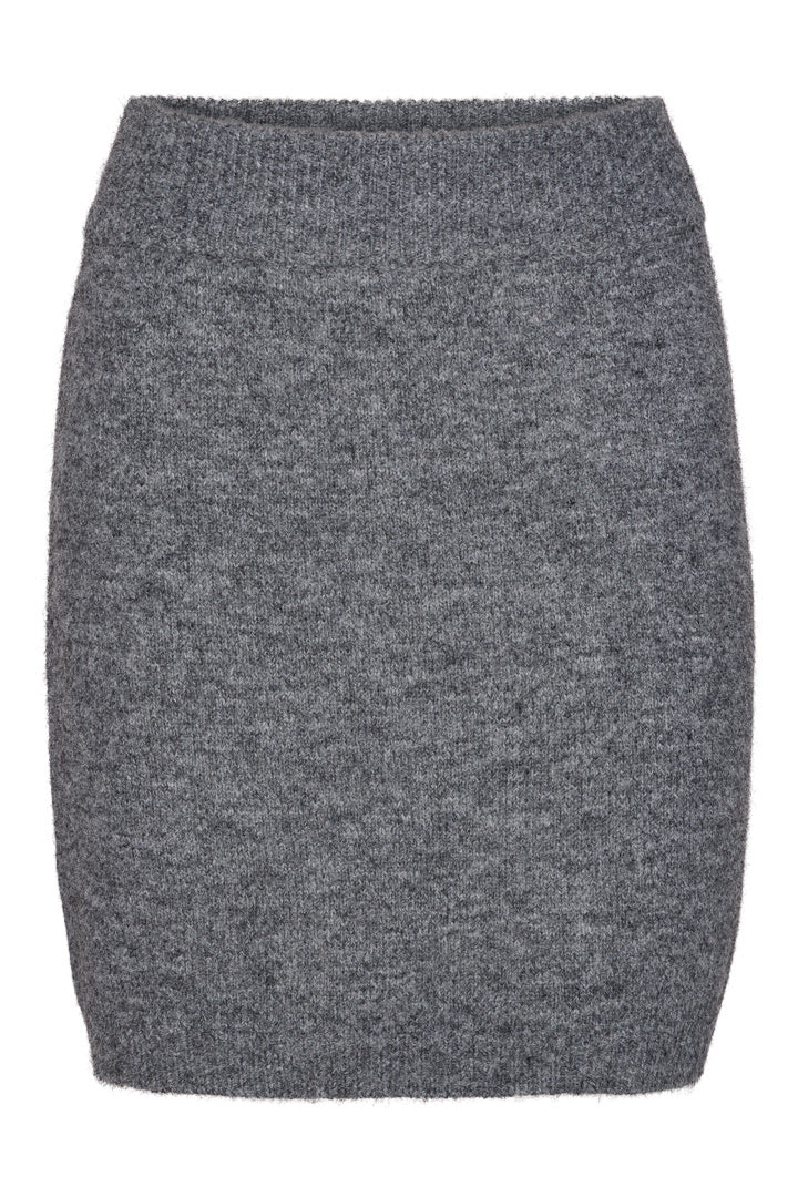 HUNKØN Adriana Knit Skirt Skirts Grey Melange