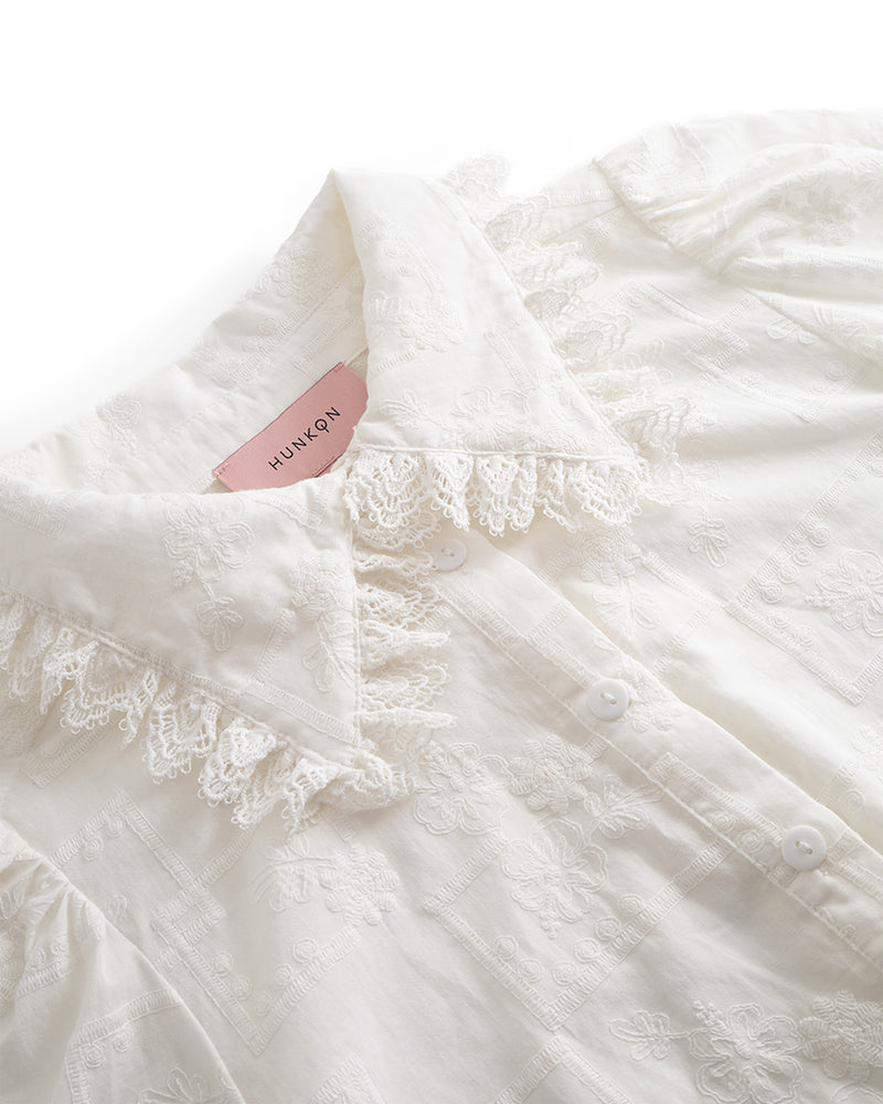 HUNKØN Agata Shirt Shirts White