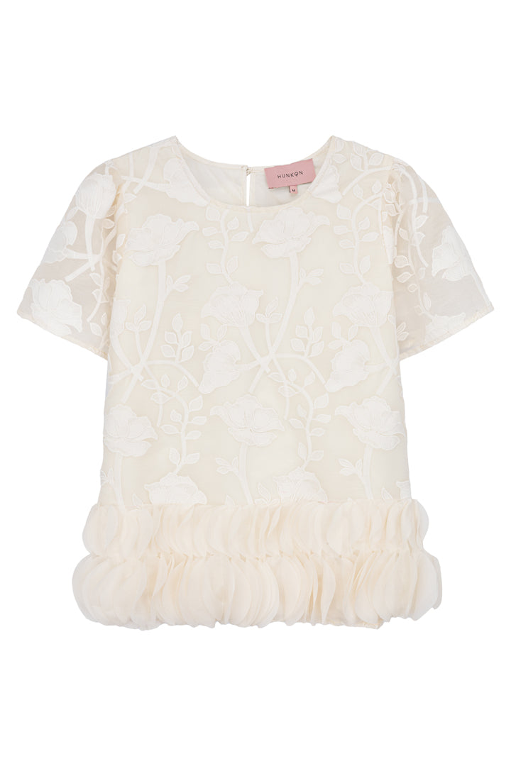 HUNKØN Aiko Blouse Blouses Cream