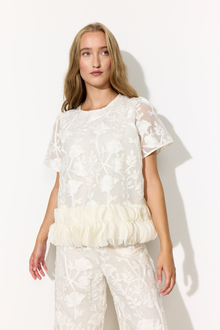 HUNKØN Aiko Blouse Blouses Cream