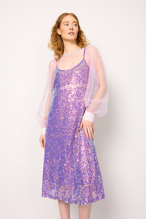 HUNKØN Aya Sequin Dress Dresses Purple