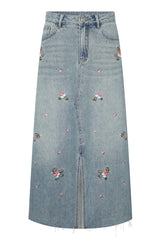 HUNKØN Dolly Denim Skirt Skirts Light Denim