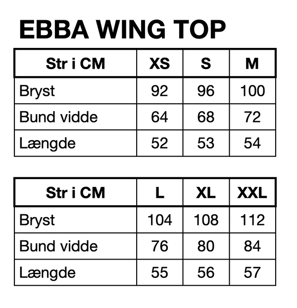 HUNKØN Ebba Wing top Tops Black