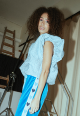 HUNKØN Ebba Wing top Tops Light Blue