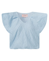 HUNKØN Ebba Wing top Tops Light Blue