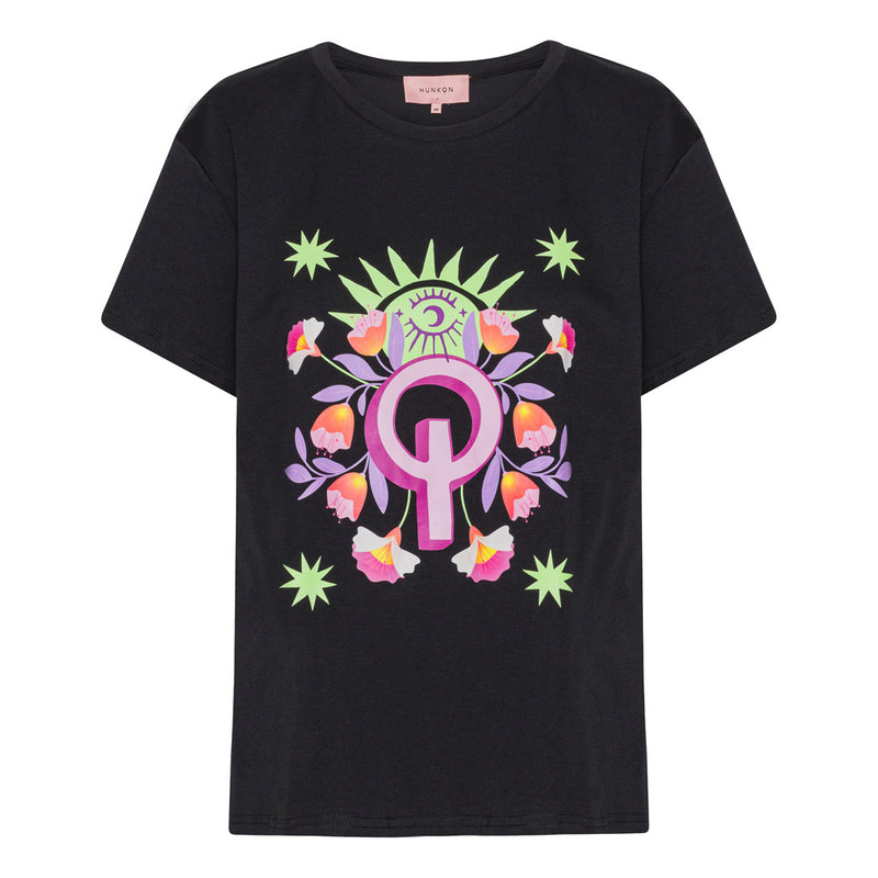 HUNKØN Flowerchild T-shirt T-shirts Black