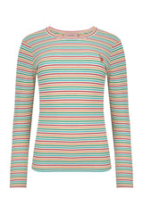 HUNKØN Indie Blouse Blouses Rainbow Striped