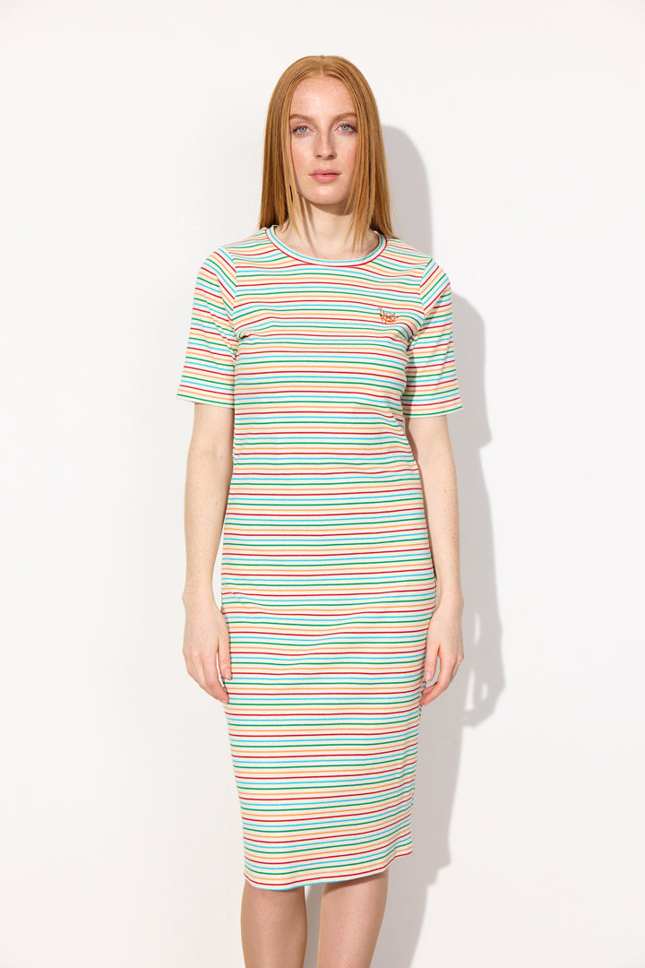 HUNKØN Indie Dress Dresses Rainbow Striped