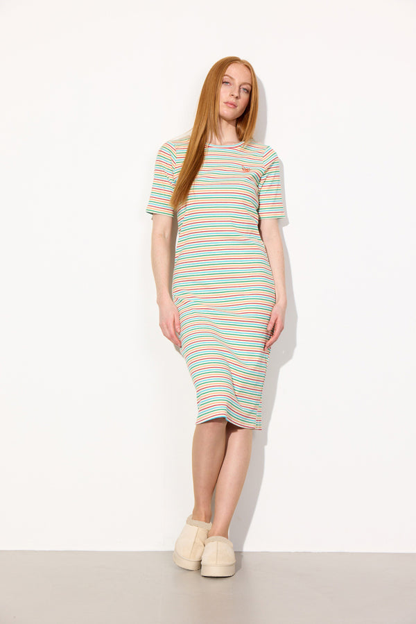 HUNKØN Indie Dress Dresses Rainbow Striped