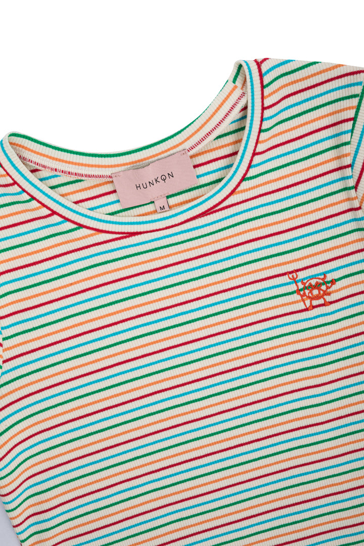 HUNKØN Indie T-shirt T-shirts Rainbow Striped