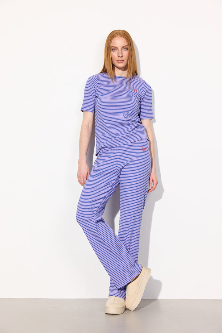 HUNKØN Indie Trousers Trousers Purple Striped