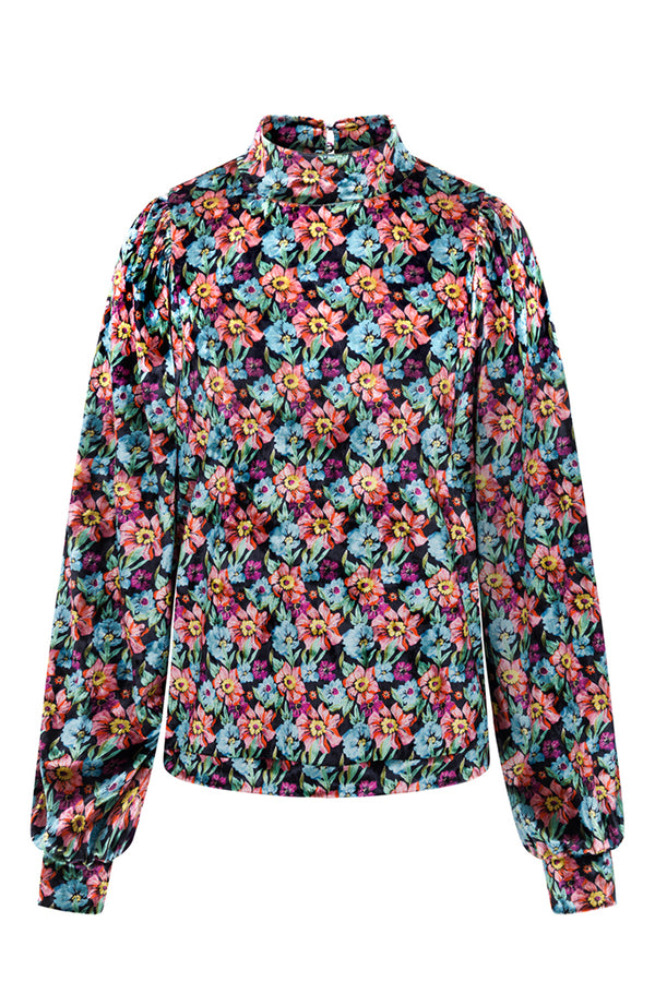 HUNKØN Iza Velour Blouse Blouses Flowerbomb Art Print