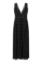 HUNKØN Kris Oversized Dress Dresses Black w/White dots