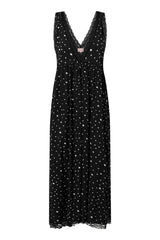 HUNKØN Kris Oversized Dress Dresses Black w/White dots