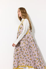 HUNKØN Lisa Oversized Dress Dresses Yellow lace