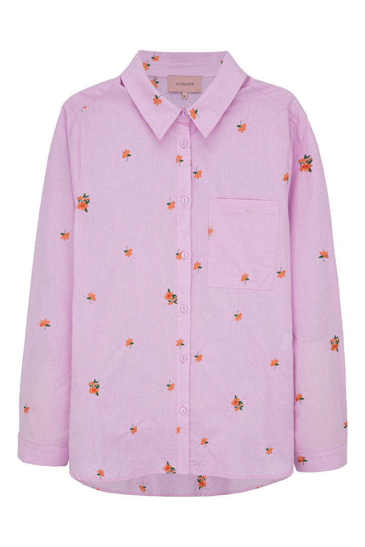 HUNKØN Louise Shirt Shirts Lavender floral