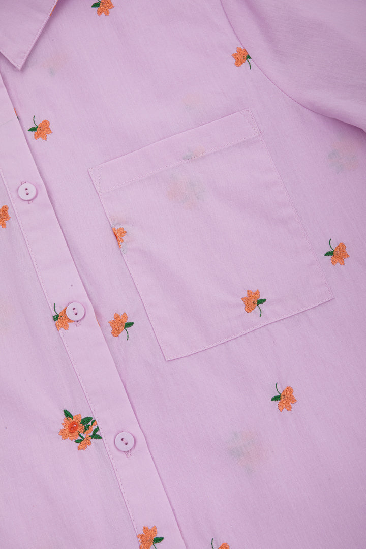 HUNKØN Louise Shirt Shirts Lavender floral