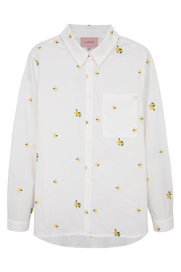 HUNKØN Louise Shirt Shirts White floral