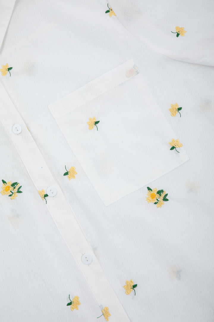 HUNKØN Louise Shirt Shirts White floral