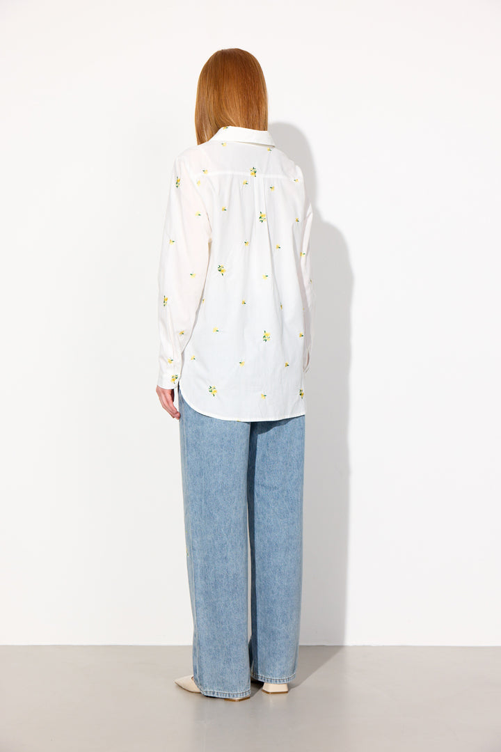 HUNKØN Louise Shirt Shirts White floral