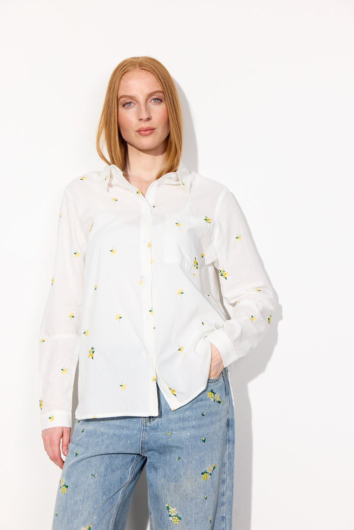 HUNKØN Louise Shirt Shirts White floral