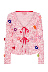 HUNKØN Lyria Popcorn Cardigan Cardigans Pink