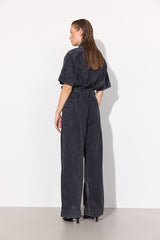 HUNKØN Mette Denim Jumpsuit Jumpsuits Black