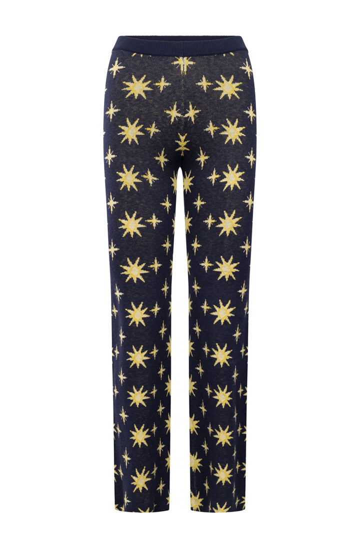 HUNKØN Orion Knit Trousers Trousers Midtnight Stars