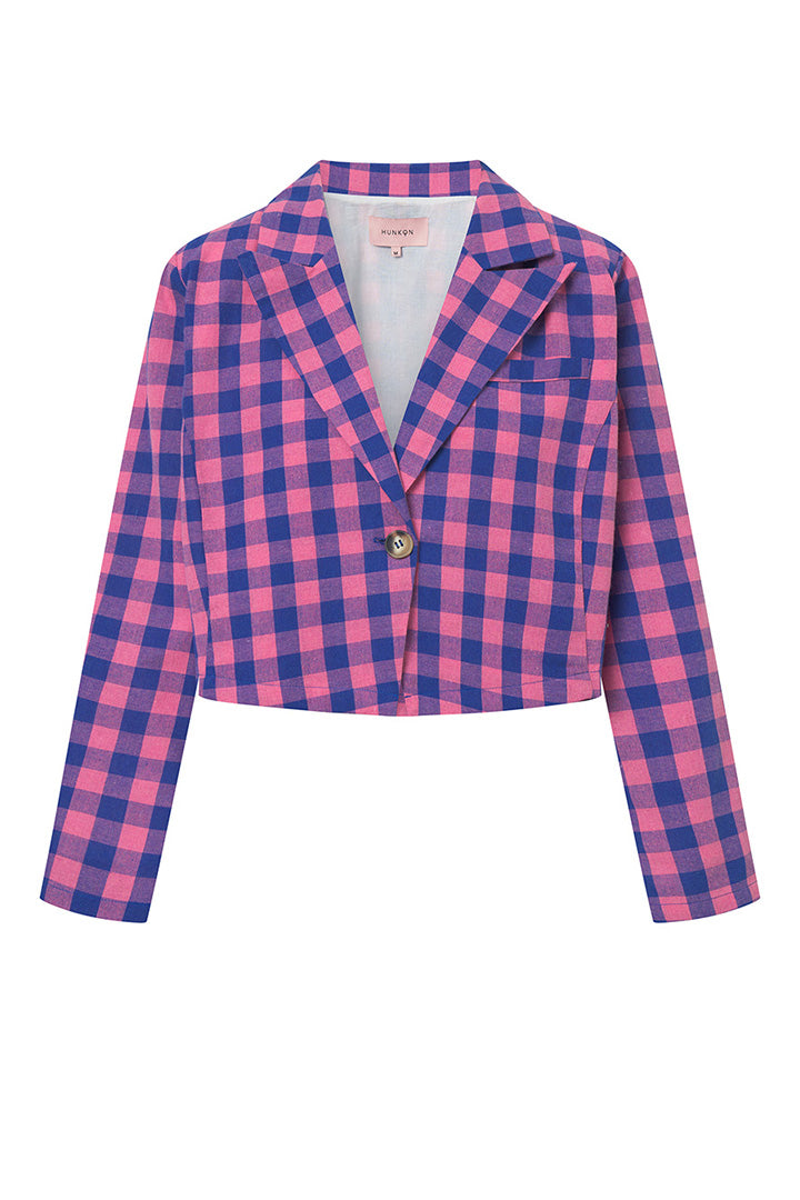 HUNKØN Pamela Jacket Jackets Pink Checked