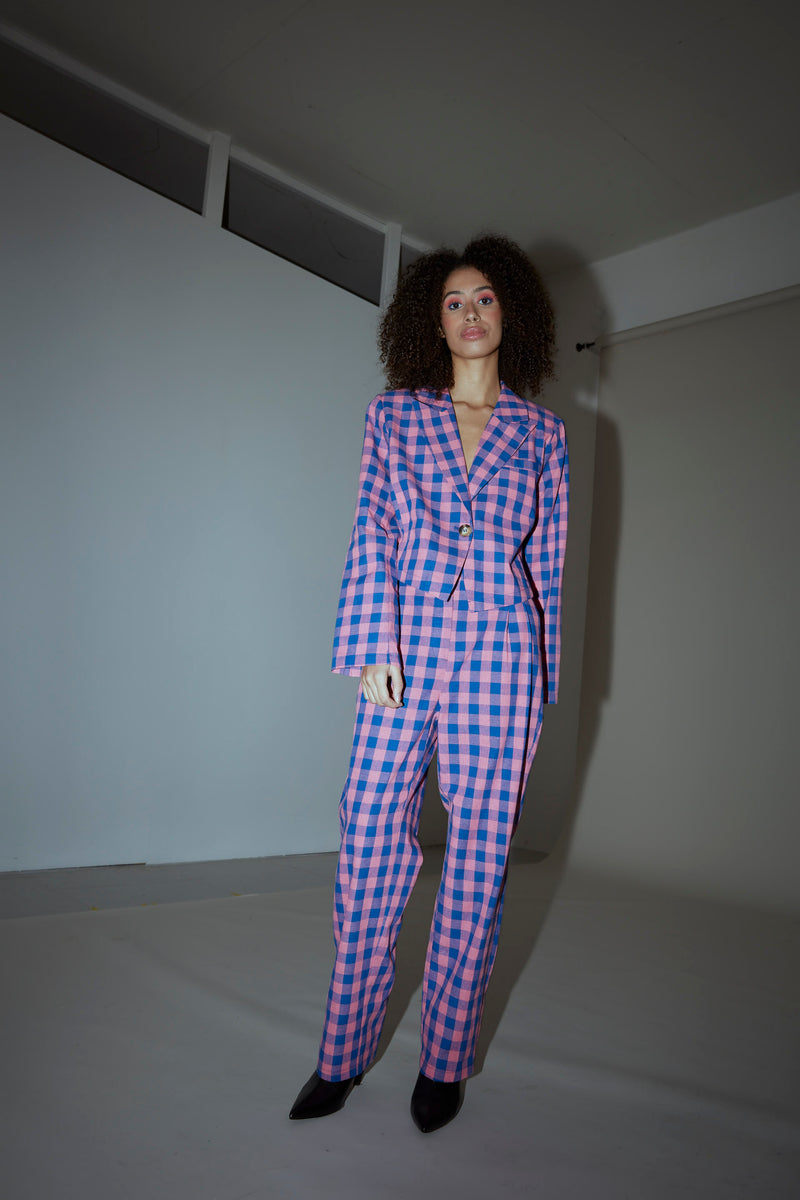 HUNKØN Pamela trousers Trousers Pink Checked