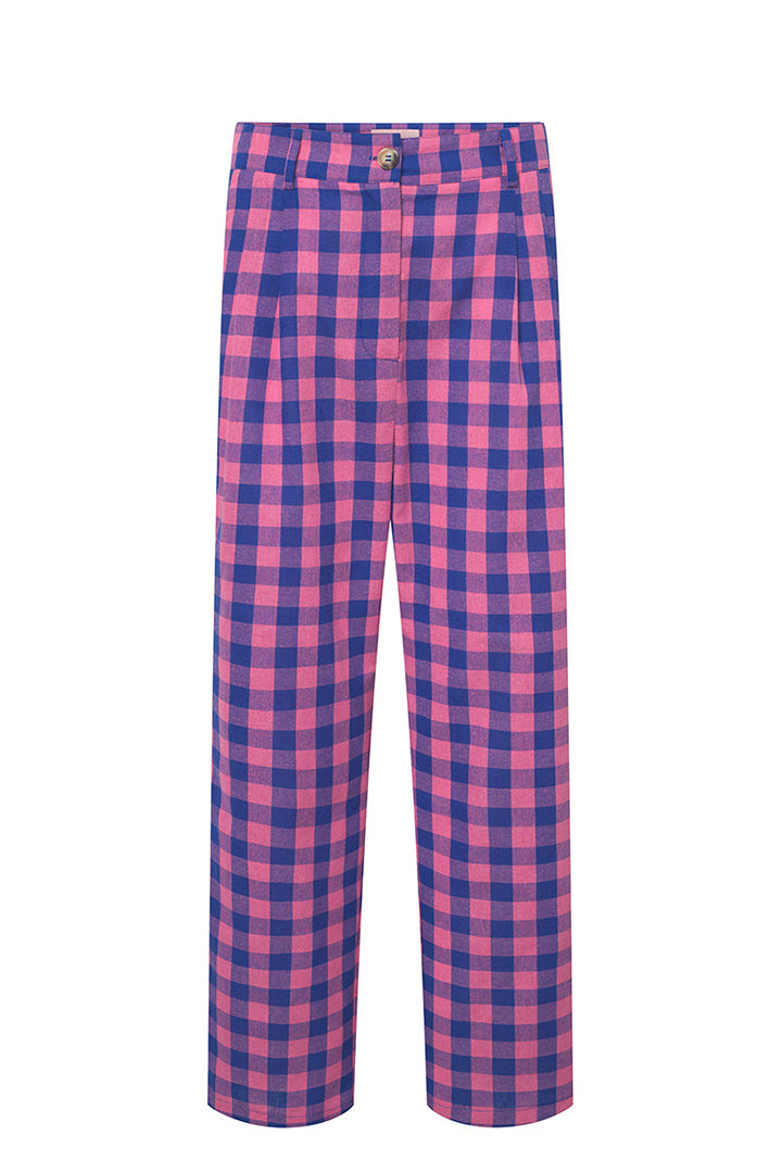 HUNKØN Pamela trousers Trousers Pink Checked