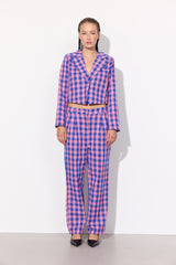 HUNKØN Pamela trousers Trousers Pink Checked