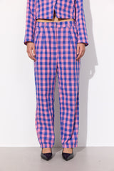 HUNKØN Pamela trousers Trousers Pink Checked