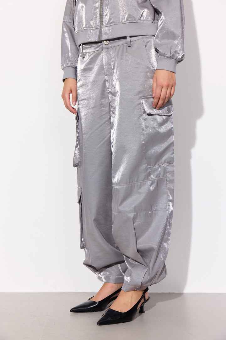 HUNKØN Patrice Cargo pants Trousers Silver