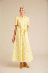 HUNKØN Presley Dress Dresses Yellow Floral