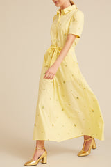 HUNKØN Presley Dress Dresses Yellow Floral