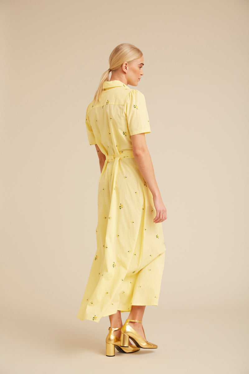 HUNKØN Presley Dress Dresses Yellow Floral