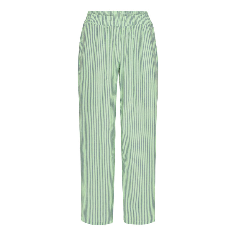 HUNKØN Randi Trousers Trousers Green Striped