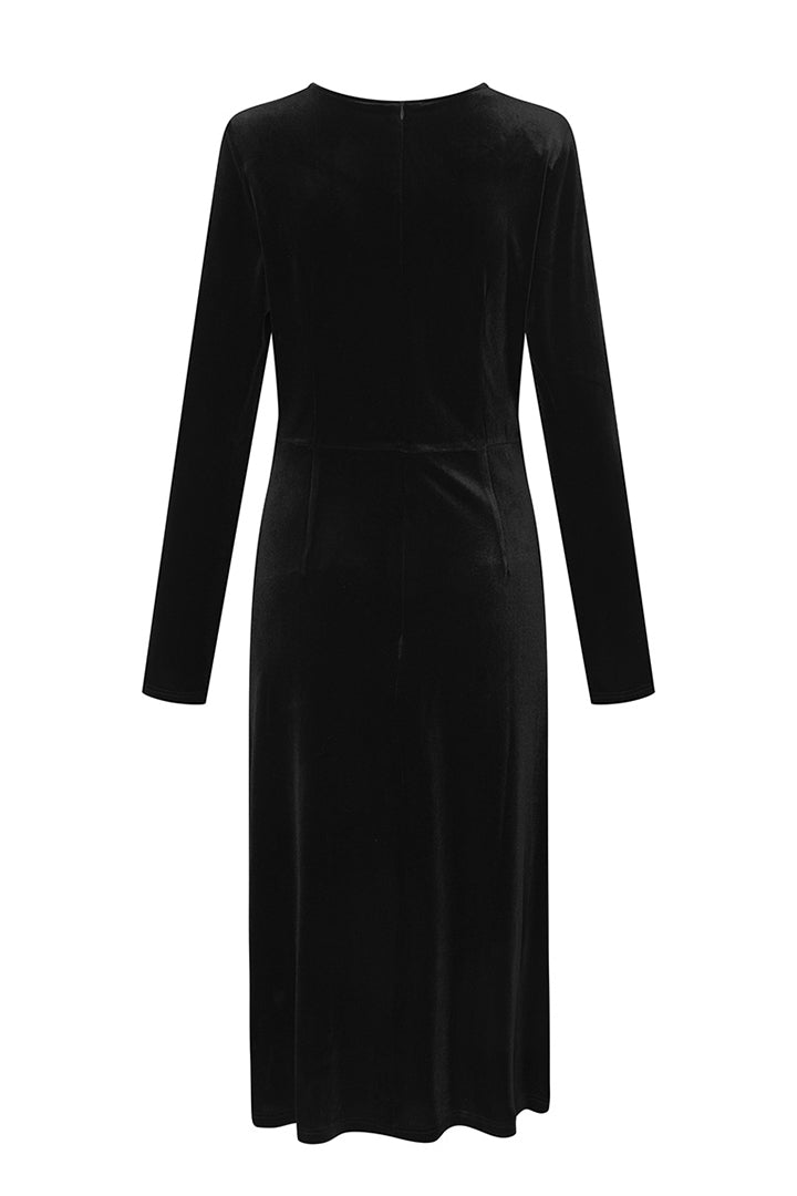 HUNKØN Saga velour dress Dresses Black