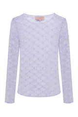 HUNKØN Sammy Mesh Blouse Blouses Lavender