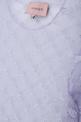 HUNKØN Sammy Mesh Blouse Blouses Lavender