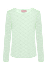 HUNKØN Sammy Mesh Blouse Blouses Mint