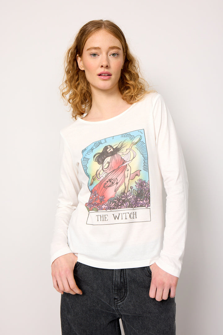 HUNKØN The Witch Long Sleeve Blouses White