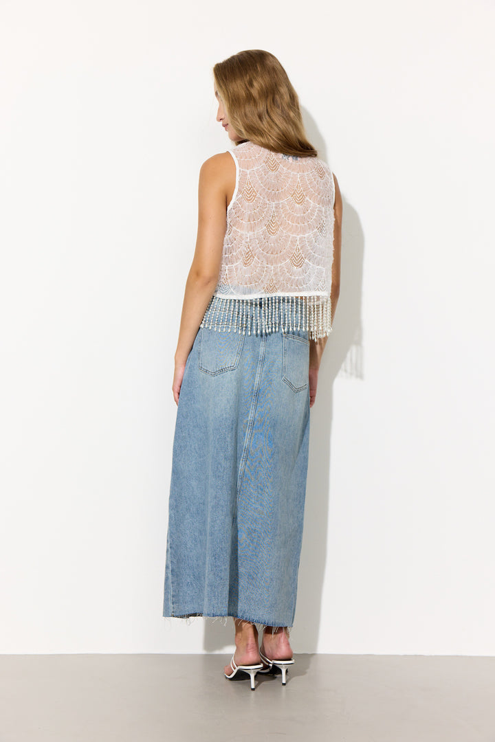 HUNKØN Vigdis Skirt Skirts Light Denim