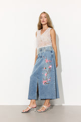 HUNKØN Vigdis Skirt Skirts Light Denim