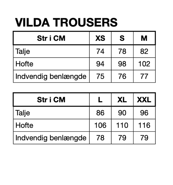 HUNKØN Vilda Trousers Trousers Black