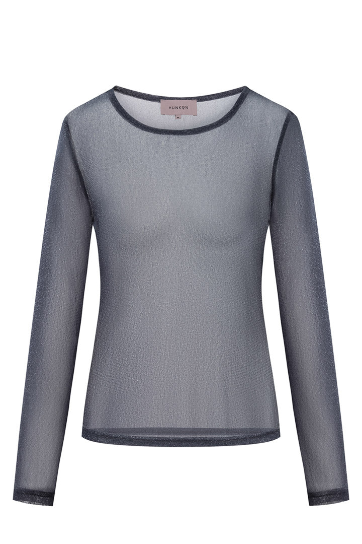 HUNKØN Zion Blouse Blouses Steel Grey