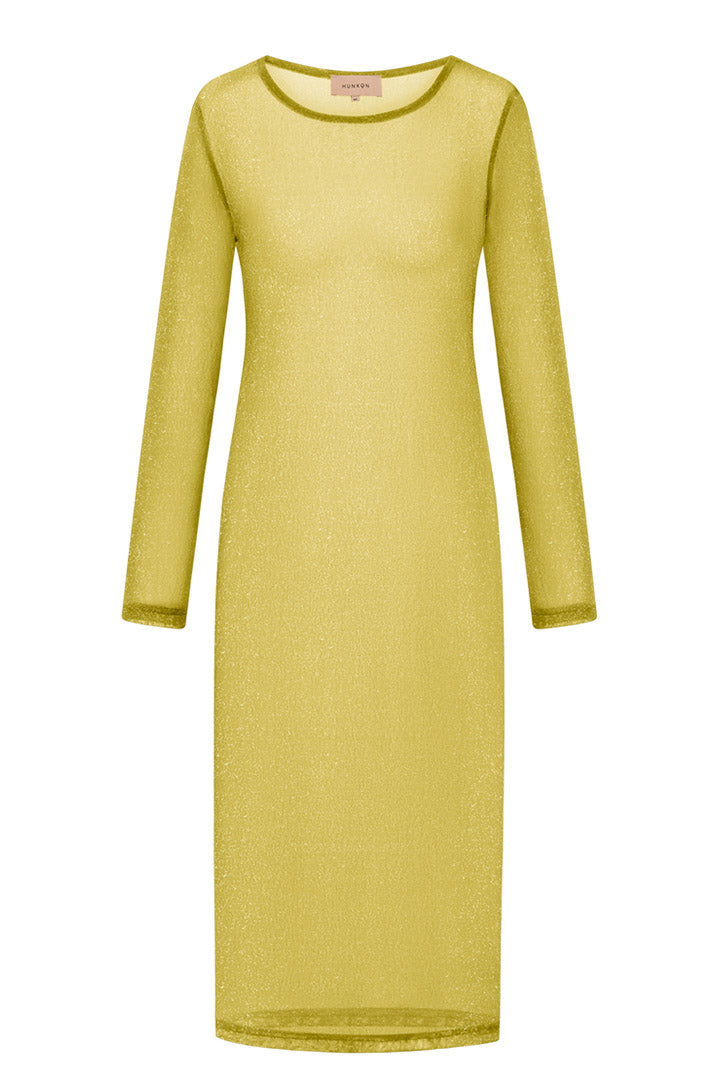 HUNKØN Zion Dress Dresses Golden lime